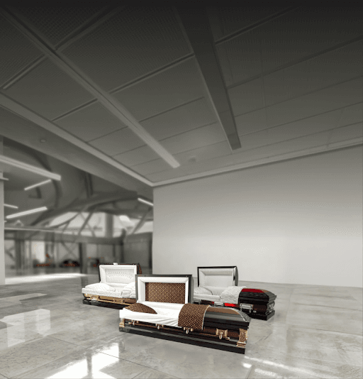 Custom hardwood and metal caskets in the Superior Casket Co. workshop